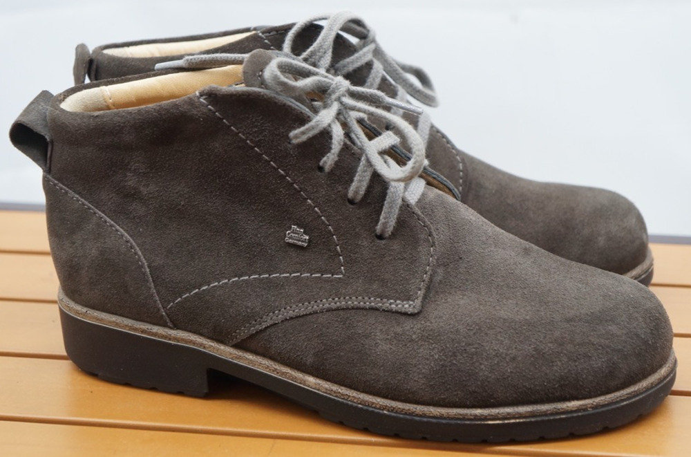 Finn Comfort Women's Cranston Boot Size 7.5 Brown Suede Chukka Lace Up Bootie